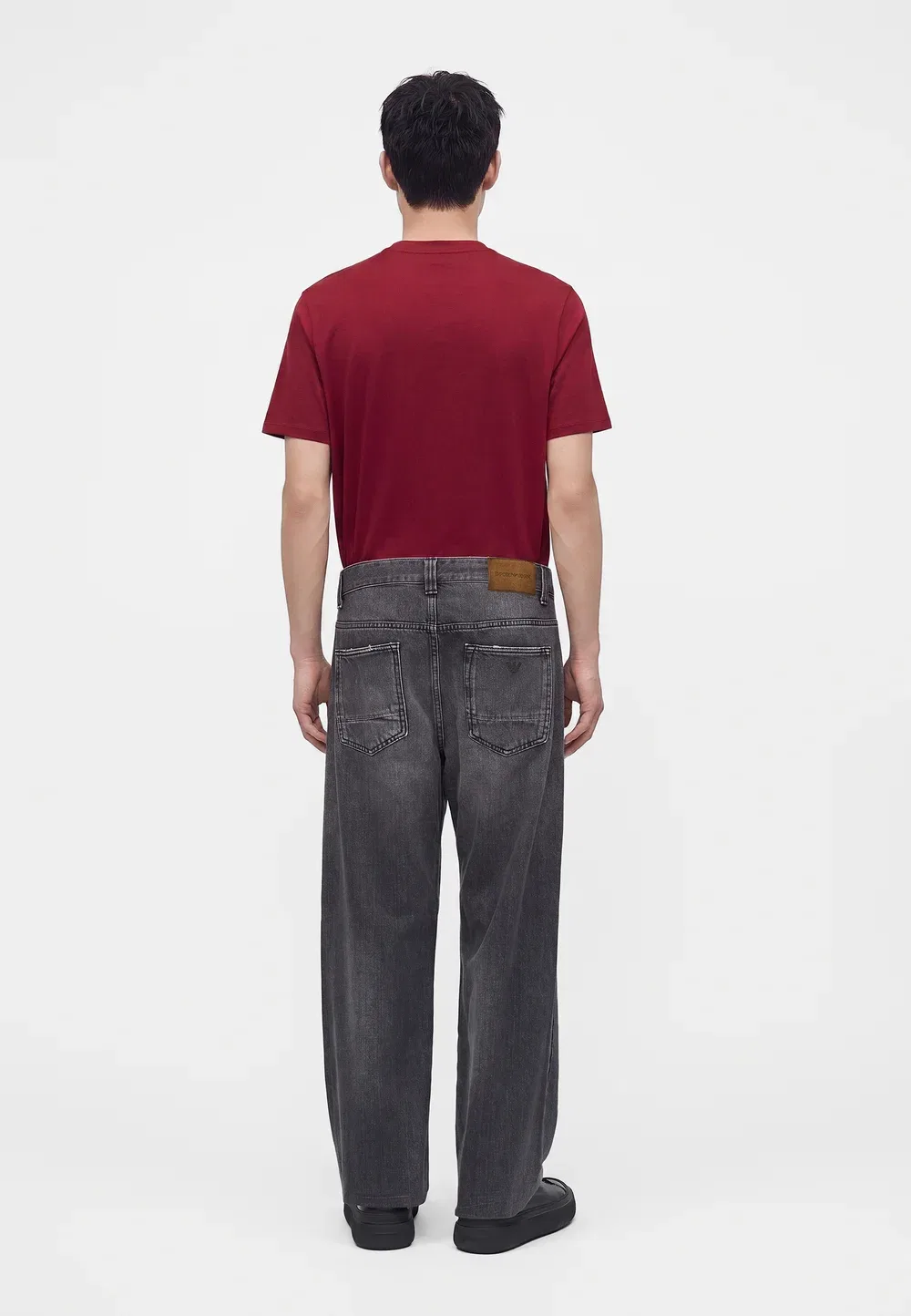 Брюки с карманами - джинсы свободного кроя Emporio Armani, Grey Denim — фото 3