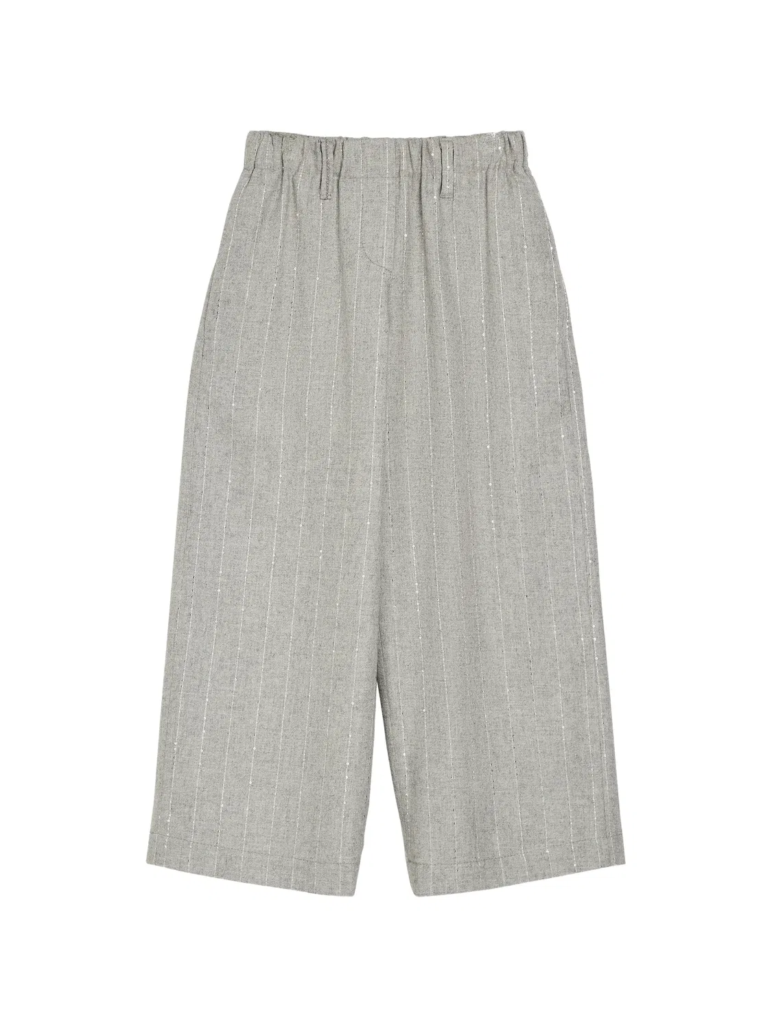 Брюки в полоску Brunello Cucinelli Kids, серый