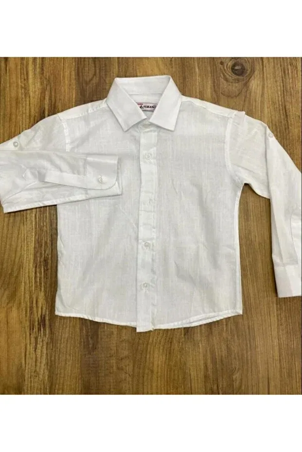 Детская рубашка с длинным рукавом Nacar Çarşı, White