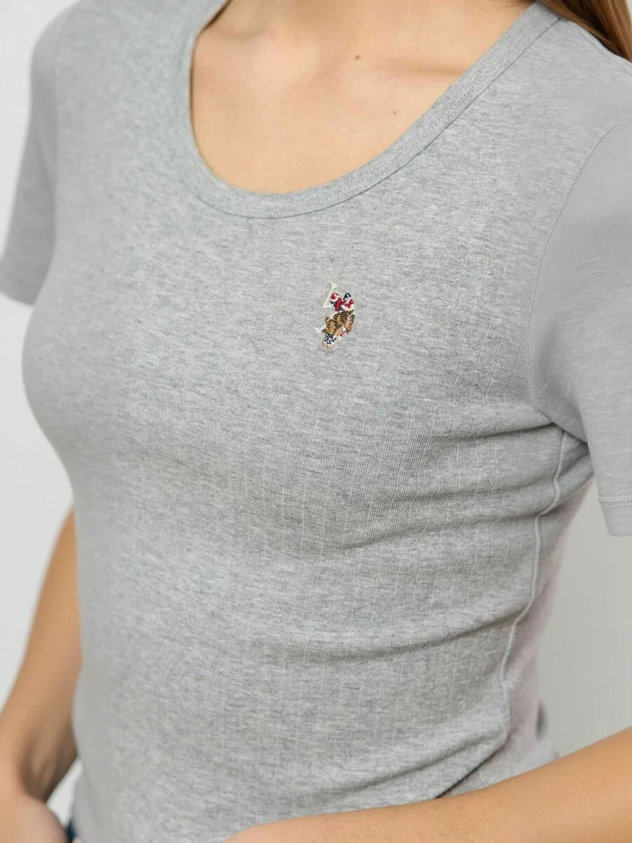 Топ 'UWCarola' серого цвета с пятнистым рисунком U.S. POLO ASSN. — фото 2