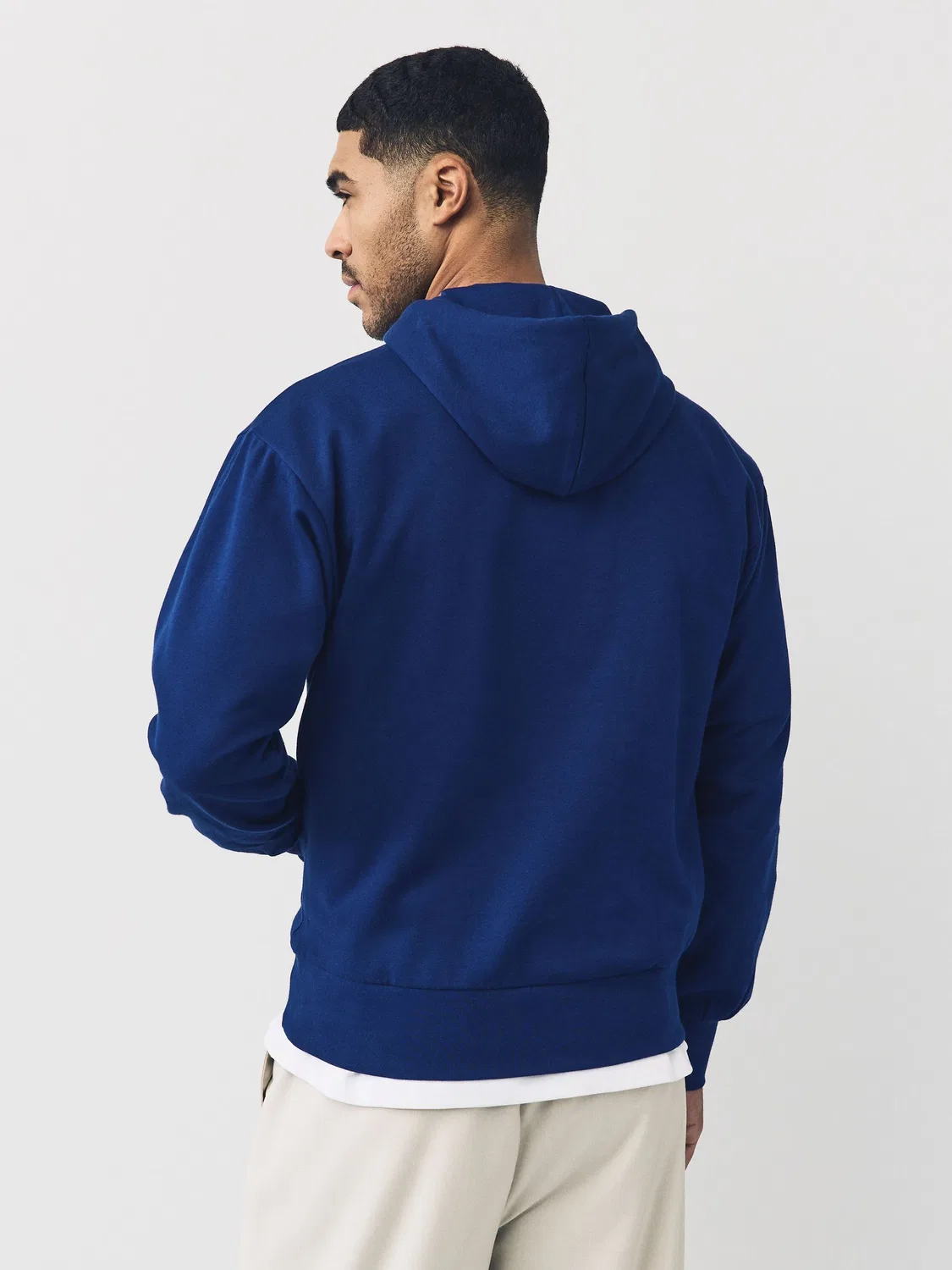 Худи флисовое adidas Essentials Feelcozy, синий — фото 3