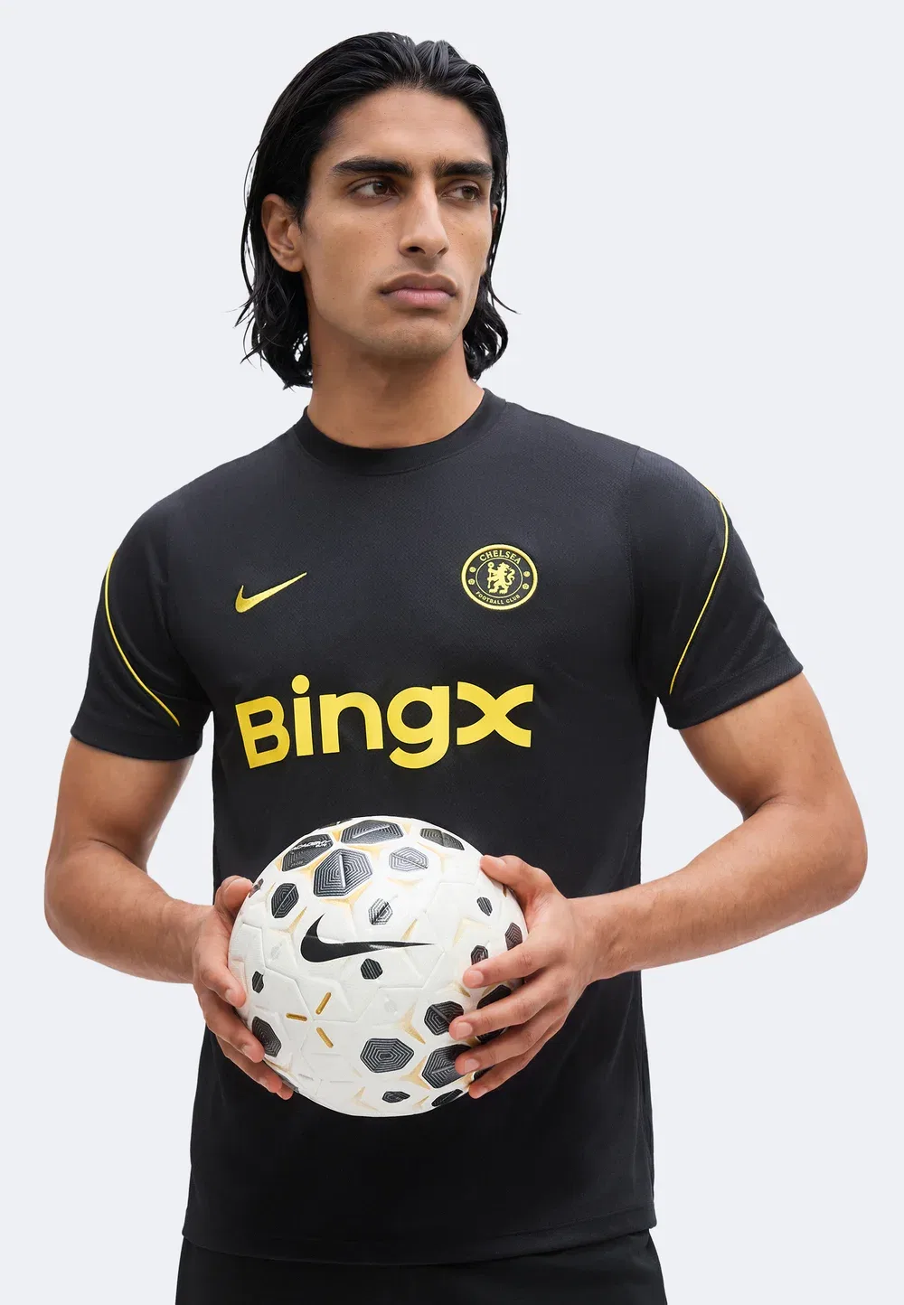 Cfc - спортивная футболка Nike Performance, Pitch Blue/Midwest Gold-Coloured/White — фото 4