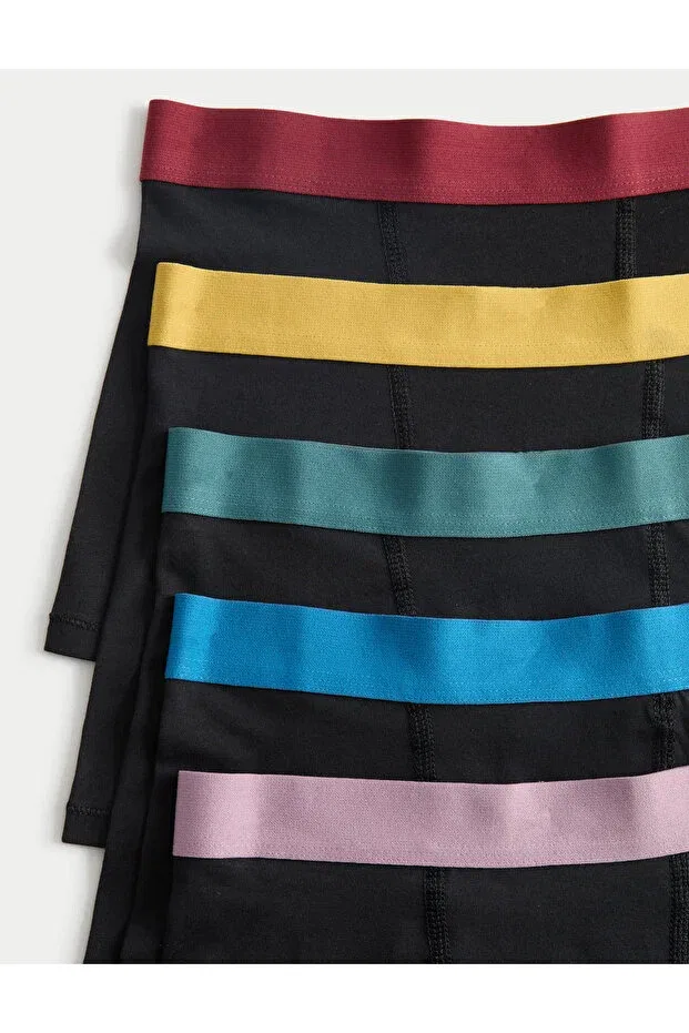 Детский комплект боксеров для девочек хлопковый Marks & Spencer, Black Mix — фото 2