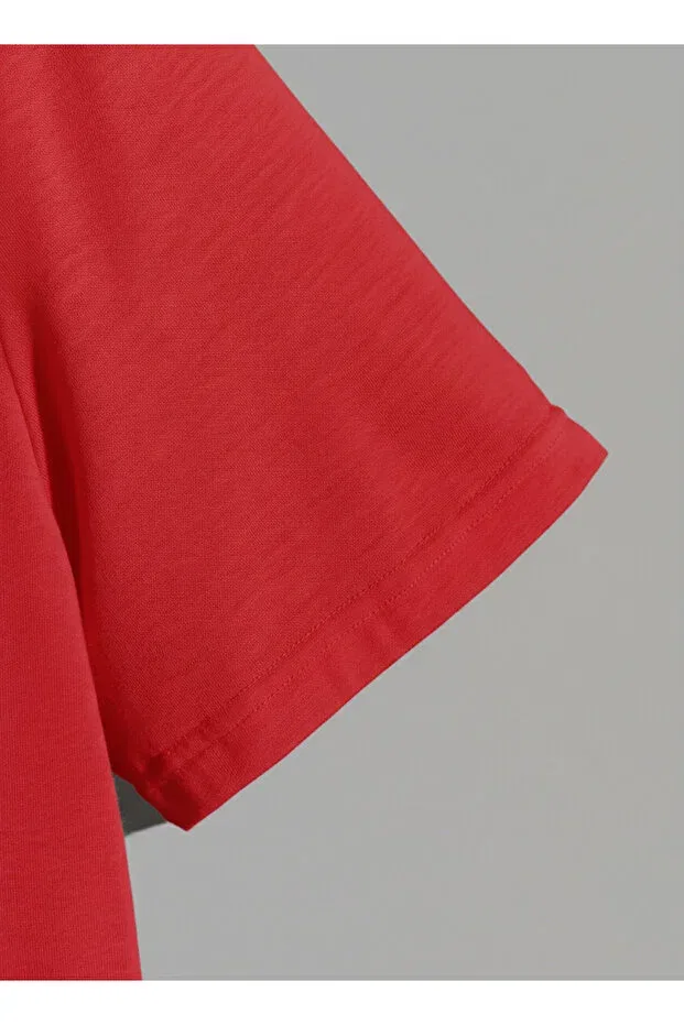 Детская футболка с принтом для девочек Y2K Aesthetic Denim Star Let'S Wear, Red — фото 3