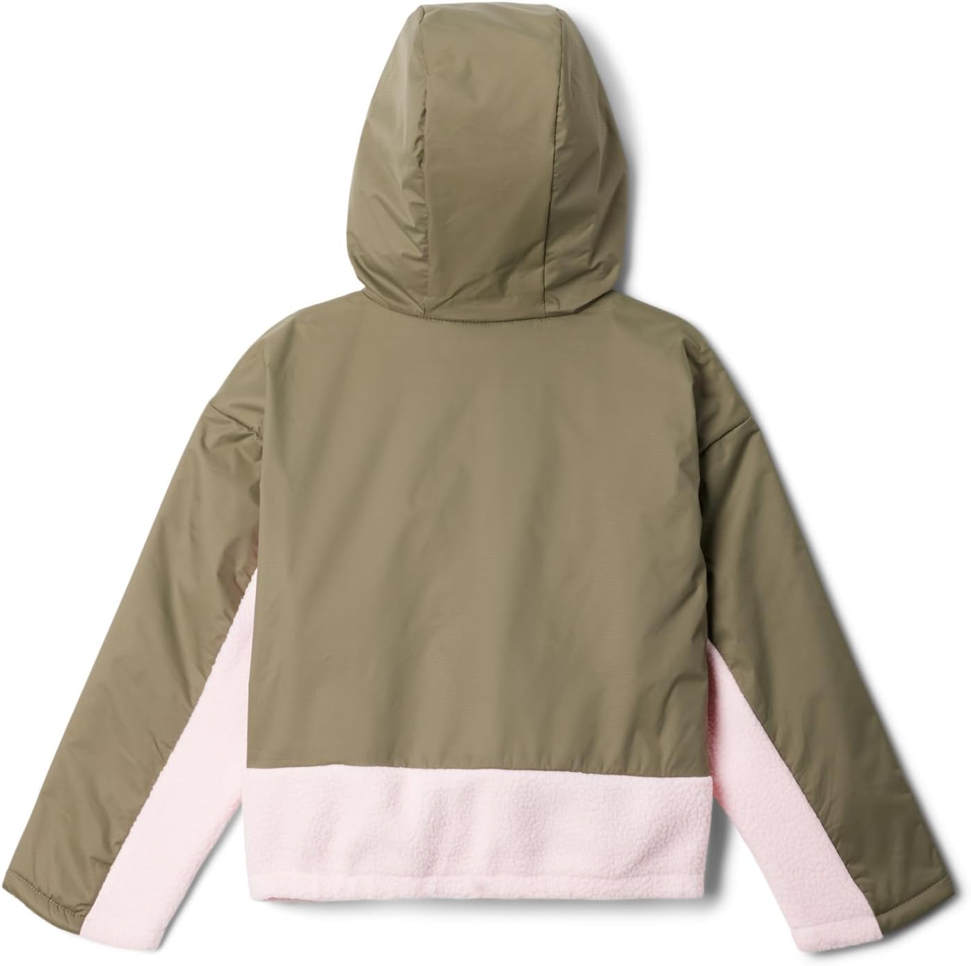 Columbia детская толстовка Benton Springs Novelty с капюшоном из флиса, Satin Pink/Stone Green — фото 2