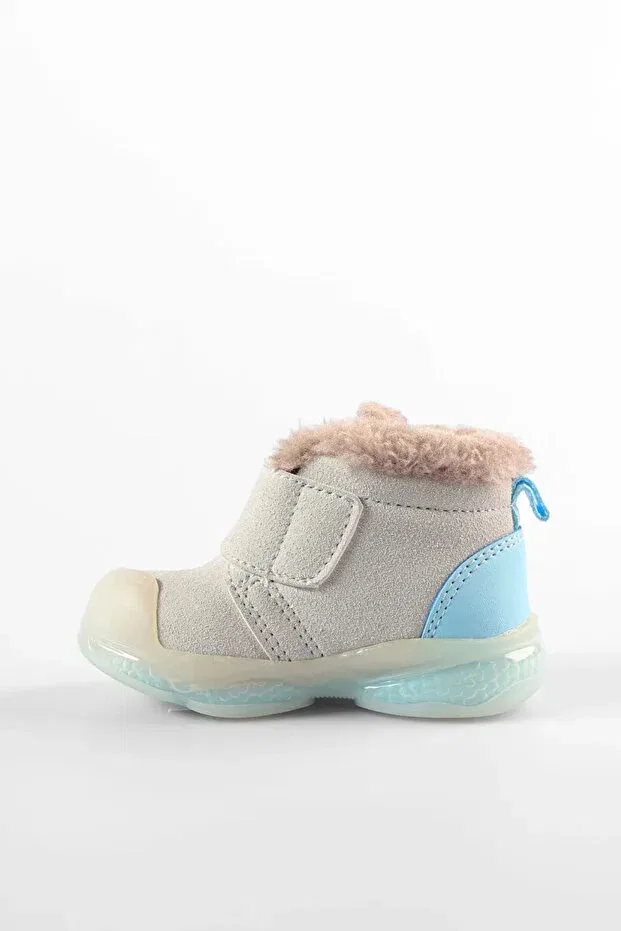 Детские ботинки для девочек на липучке Vicco, Gray — фото 3