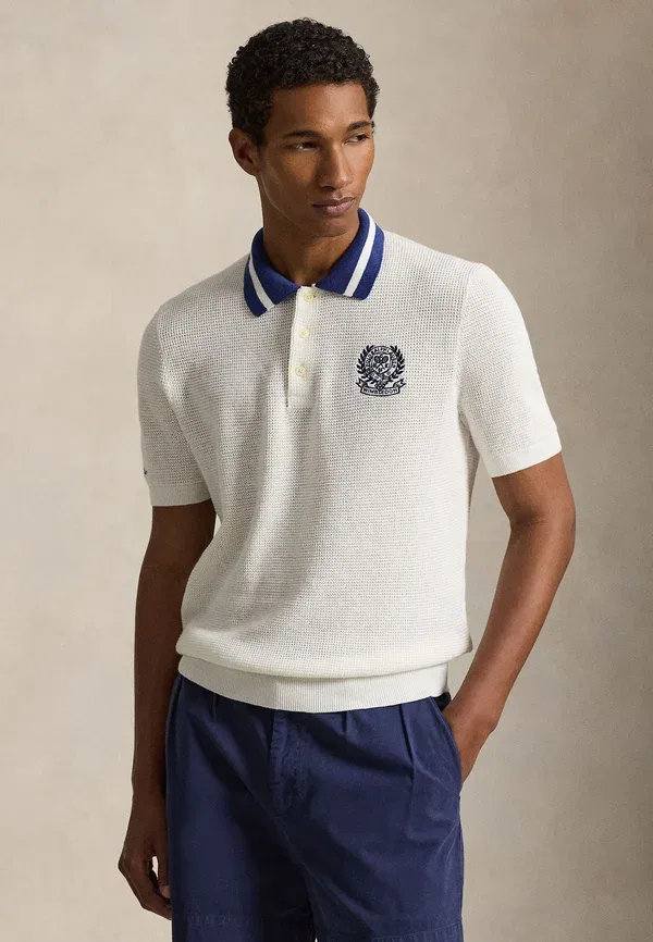 Свитер хлопковый Wimbledon cotton polo sweater Polo Ralph Lauren, Classic Oxford White, белый
