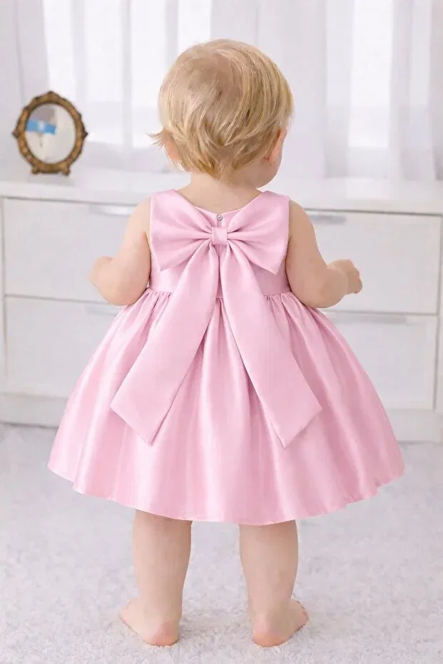 Детское платье для девочек с квадратным вырезом Party Suneh, Candy Pink — фото 2