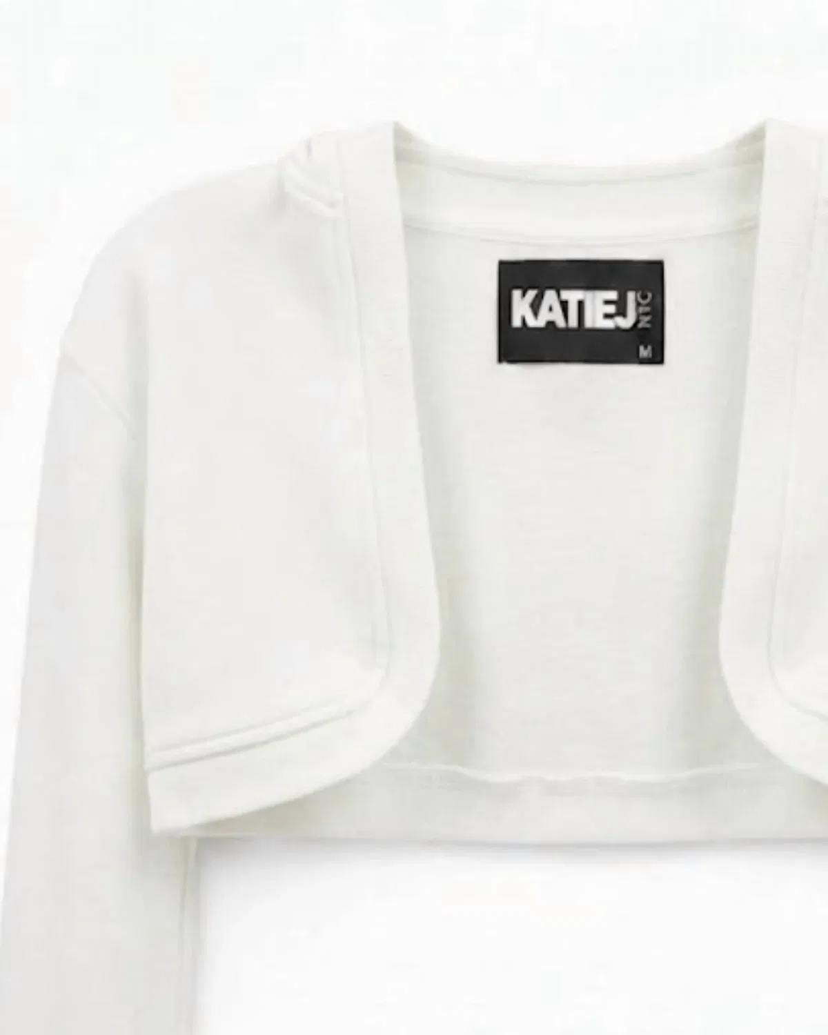 Детский худи-болеро с длинным рукавом Tristan Shrug Hoodie KatieJnyc, White — фото 2