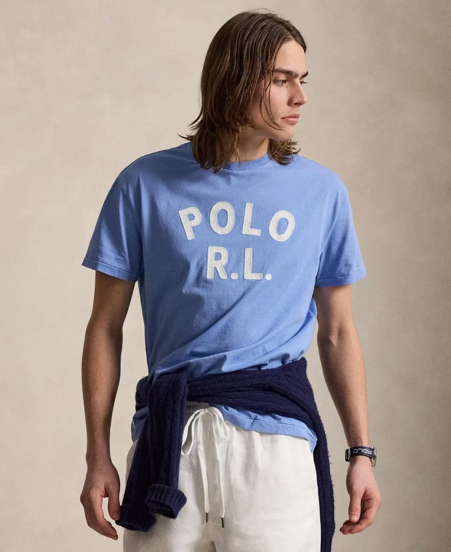 Футболка классического кроя с коротким рукавом, хлопковая Polo Ralph Lauren, Bristol Blue