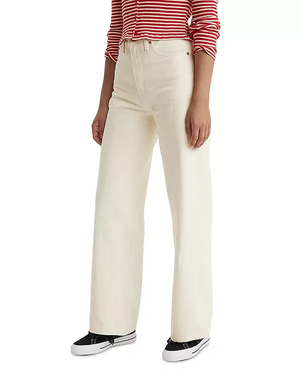 Женские джинсы с высокой посадкой Ribcage wide leg jeans Levi's, Barely Freezing — фото 4