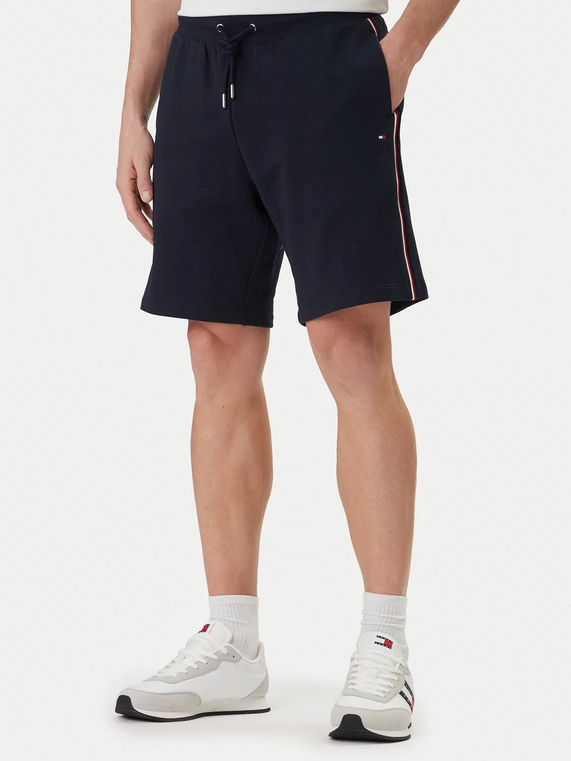 Мужские спортивные шорты стандартного кроя Global Stripe Tommy Hilfiger, темно-синий