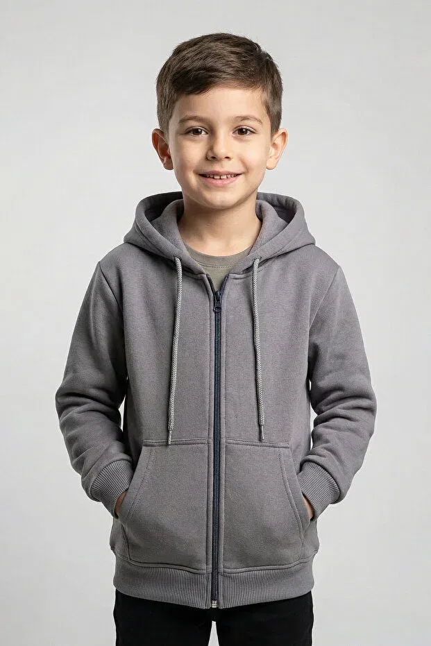 Детское худи для мальчиков с капюшоном Kinderos, Smoke Grey