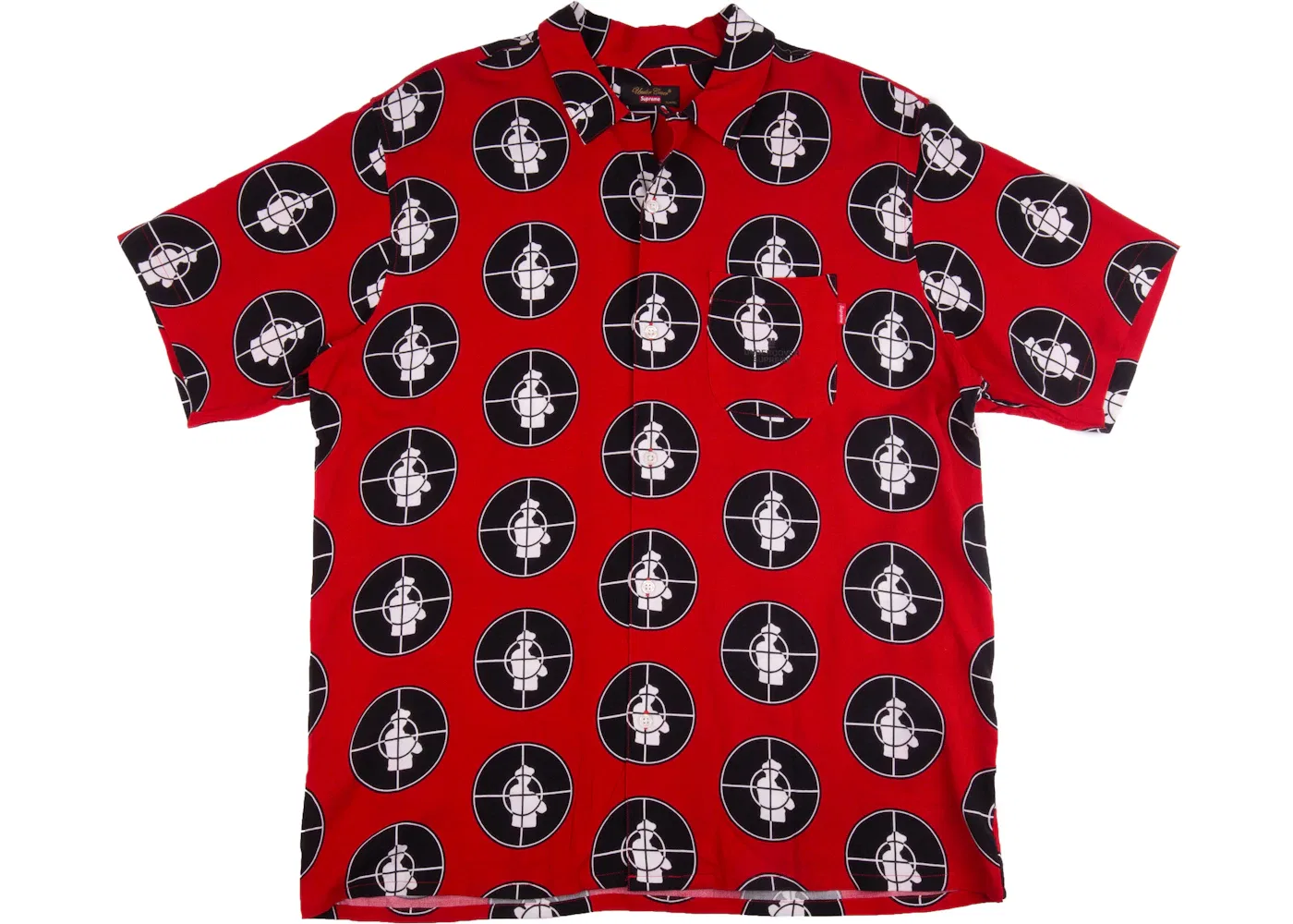 Мужская рубашка с принтом Public Enemy Supreme, Red