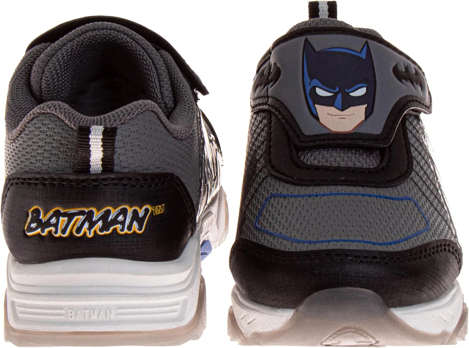 Детские кроссовки для мальчиков со светящейся подошвой MonsterJam Spiderman Paw Patrol Josmo, Grey Black — фото 4