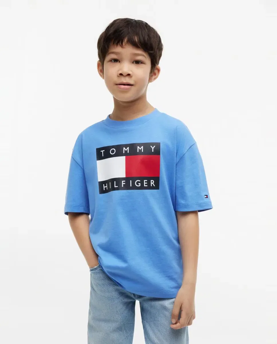 Детская футболка для мальчиков с принтом Tommy Hilfiger, Verde Oscuro