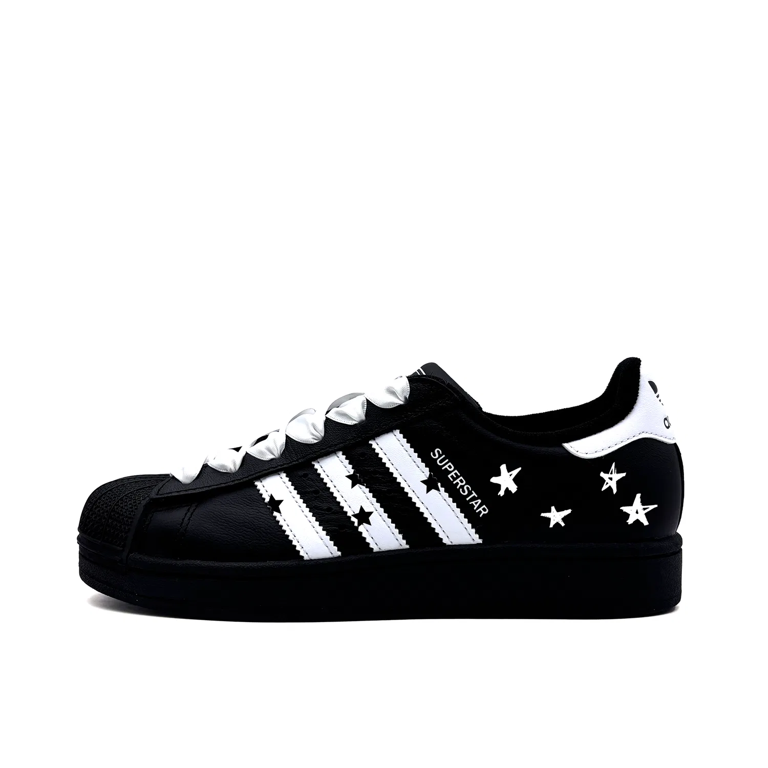 Детские кеды для скейтбординга с принтом Superstar 2 Adidas Originals, Black White
