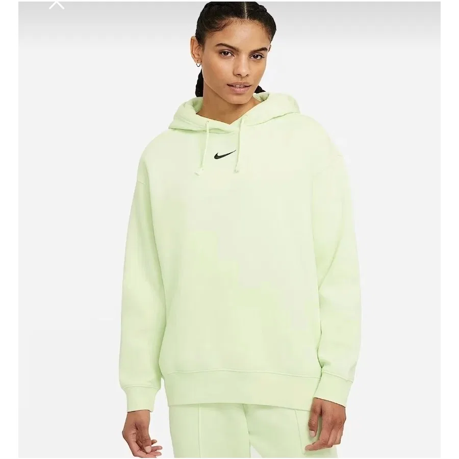 Женский худи с капюшоном из флиса Sportswear Essentials Collection Fleece Hoodie Nike, Зеленый