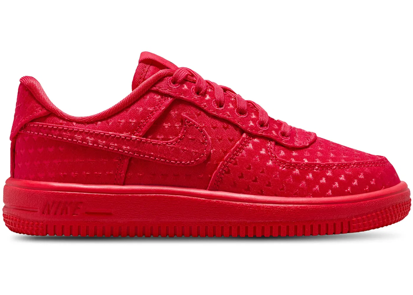 Детские кроссовки Lifestyle с принтом Nike Force 1 Low V Lace Nike, University Red/Black/University Red