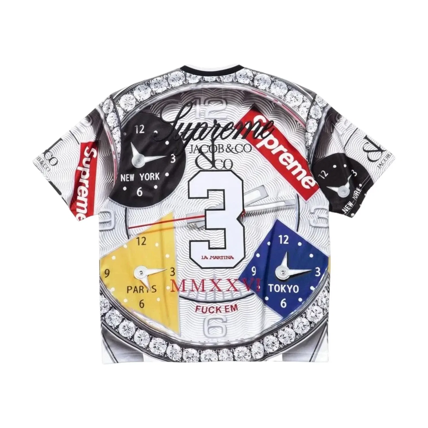 Мужская футболка с принтом Supreme x La Martina SS26 Soccer Jersey, белый — фото 2