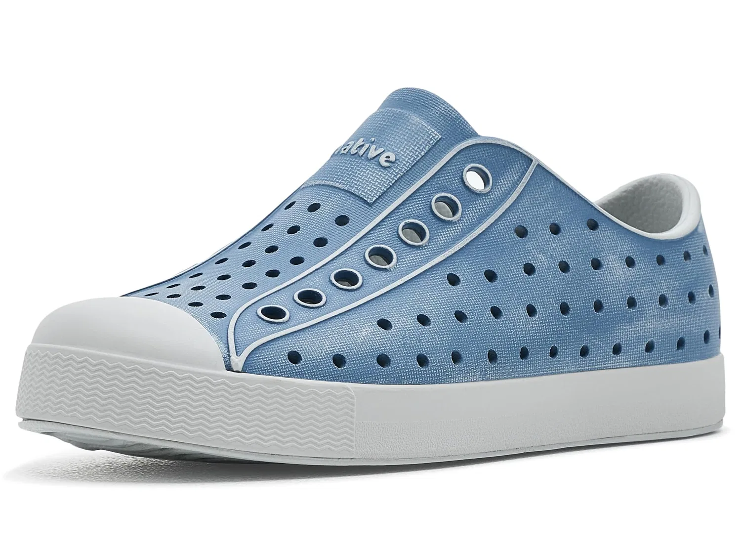 Кроссовки Jefferson Stonewash (для маленьких и больших детей) Native Shoes Kids, Dawn Blue/Dawn Blue/Oasis Brushed