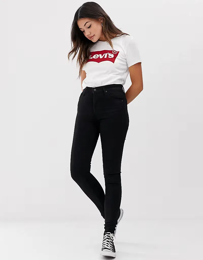 Рубашка Levi's с логотипом "летучая мышь" в бело-красном цвете — фото 4