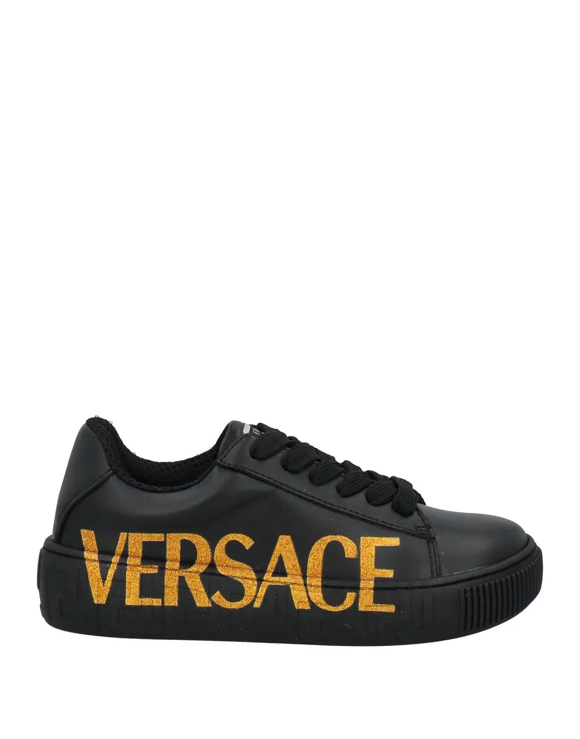 Детские кроссовки для девочек кожаные Versace Young, черный