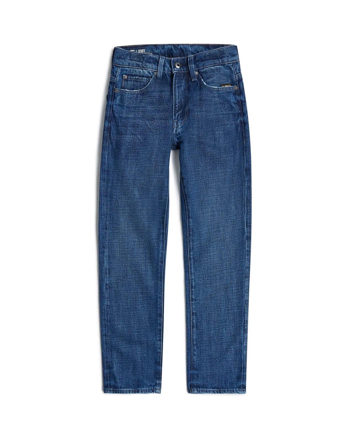 Джинсы прямые зауженные 3301 G-Star Raw, синий — фото 4