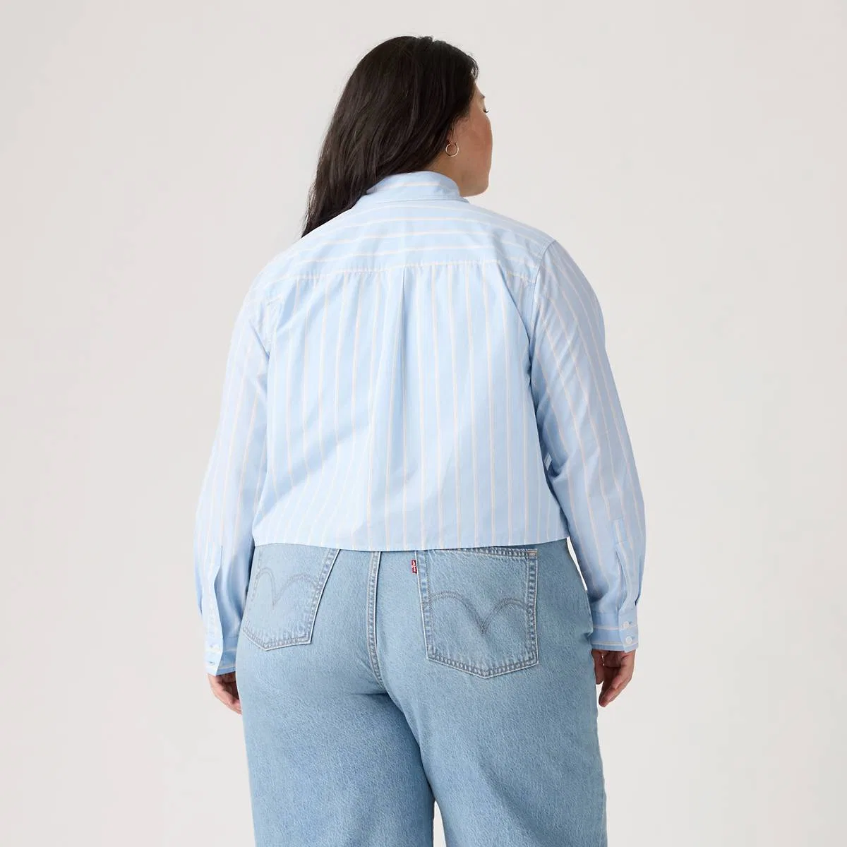 Рубашка с длинными рукавами Sully (большой размер) Levi's, Adora Stripe Chambray Blue - Blue — фото 4