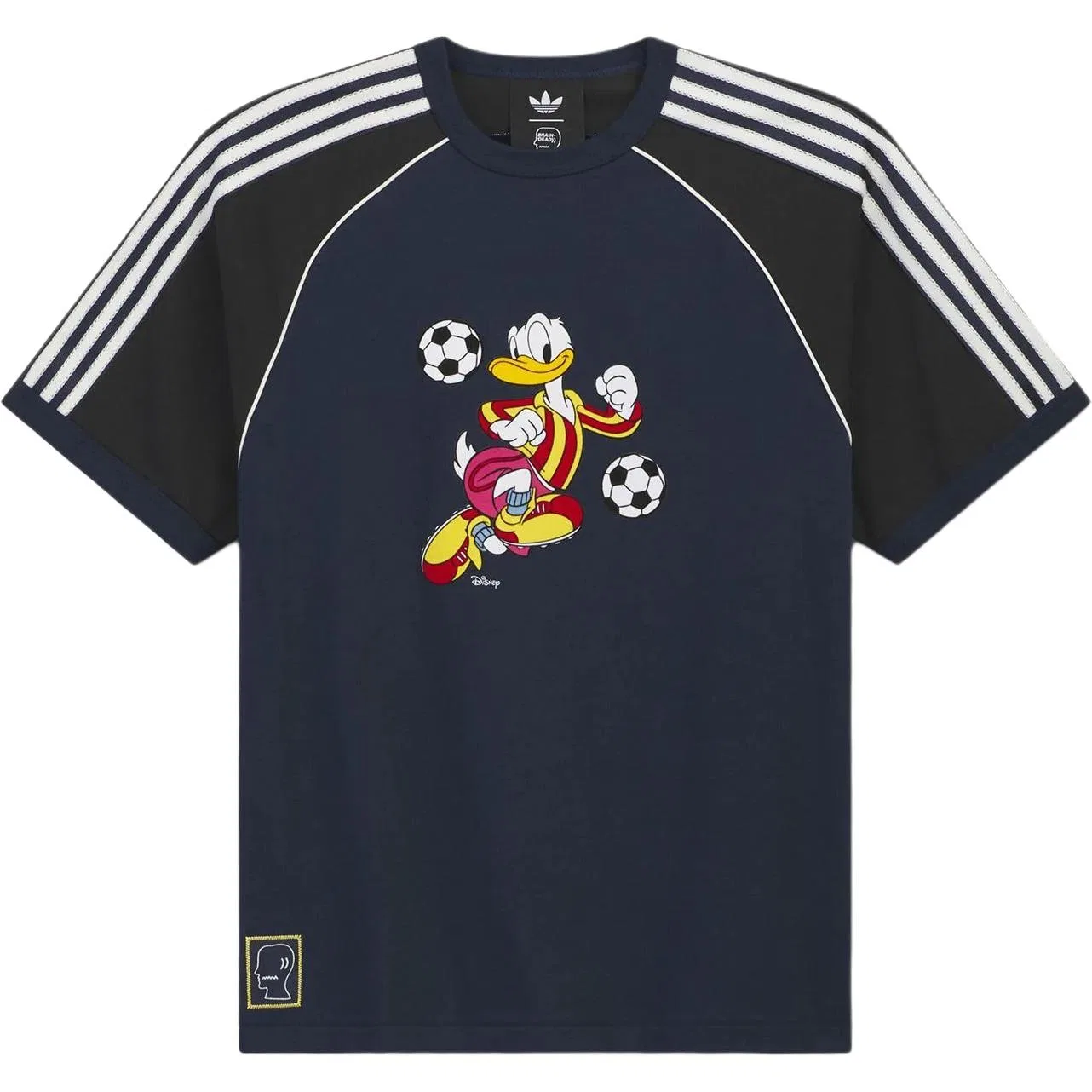 Мужская футболка с принтом Adidas Originals x Brain Dead x Disney, Preppy Navy Blue — фото 3