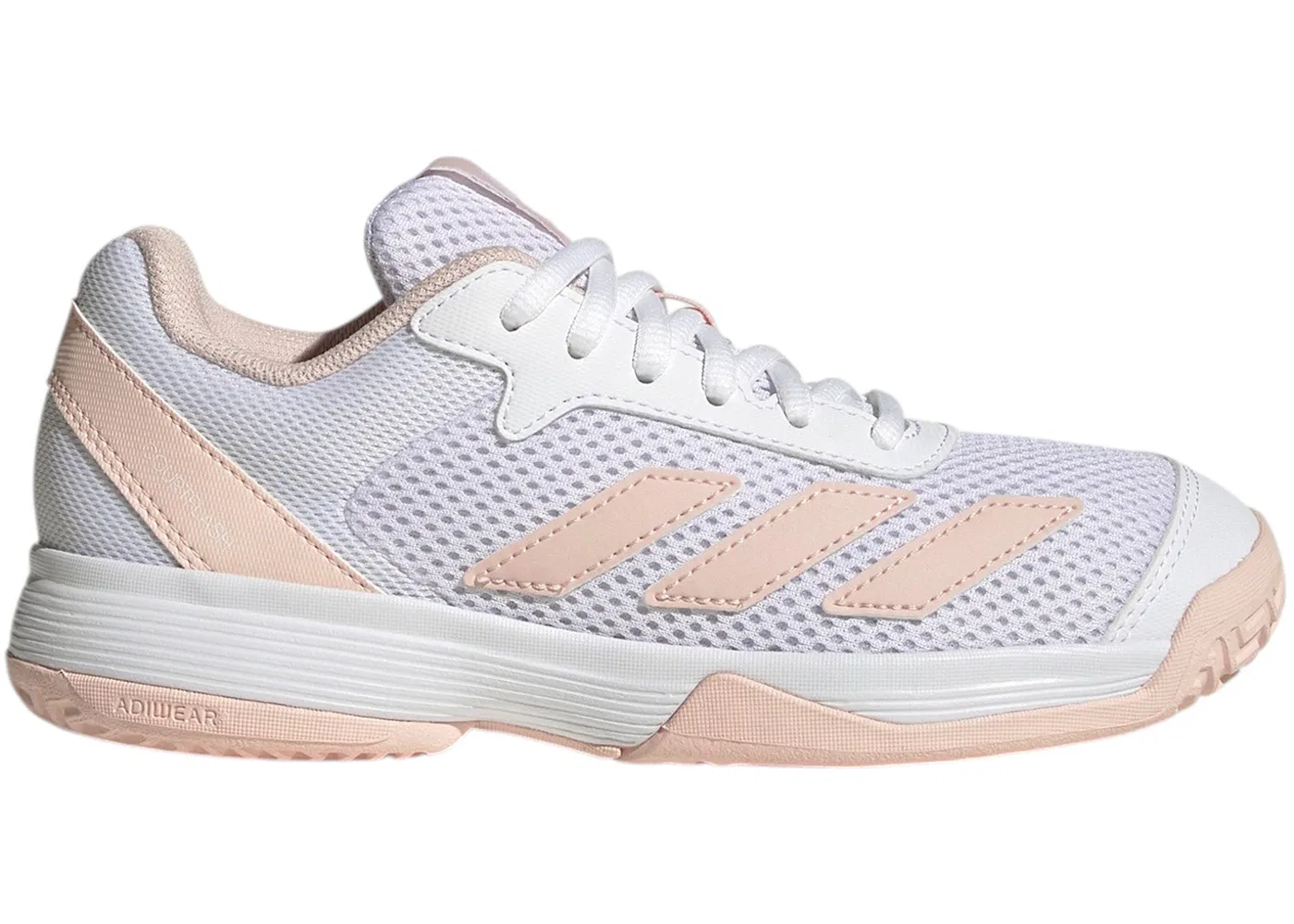Детские кроссовки для девочек с перфорацией Courtflash Adidas, Cloud White Wonder Quartz Cloud White