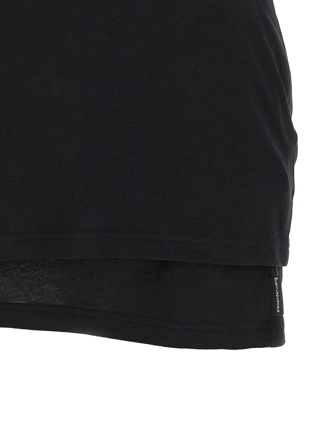 Платье с витым лифом и многослойным верхом Alexander Wang, черный — фото 4