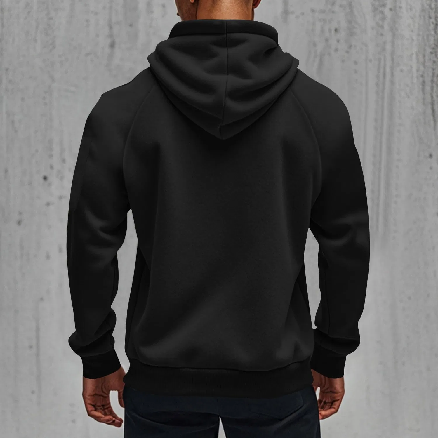Мужской худи с флисом Military Long Sleeve, Black — фото 3
