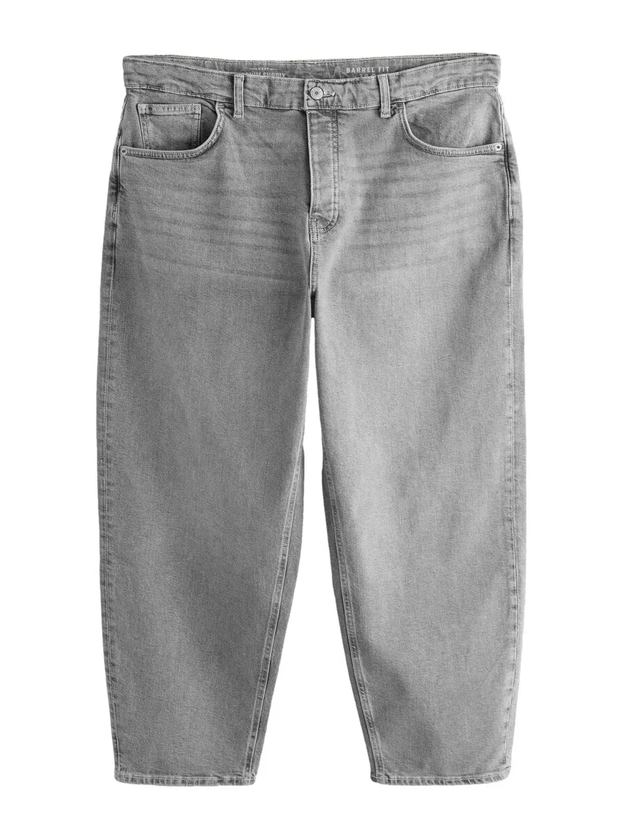 Джинсы Next Baggy Jeans 'Authentic' из серого денима