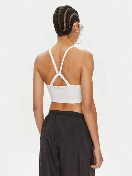 Топ slim fit adicolor 3-Stripes Adidas, белый — фото 3