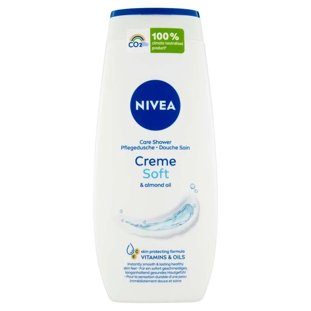 Гель для душа Nivea Soft Cream с миндальным маслом, 6 x 200 мл, Белый