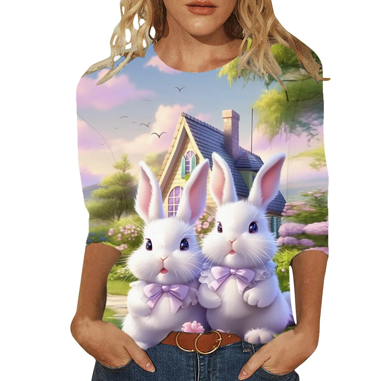 Женская футболка с принтом Night Shirt, C-blue
