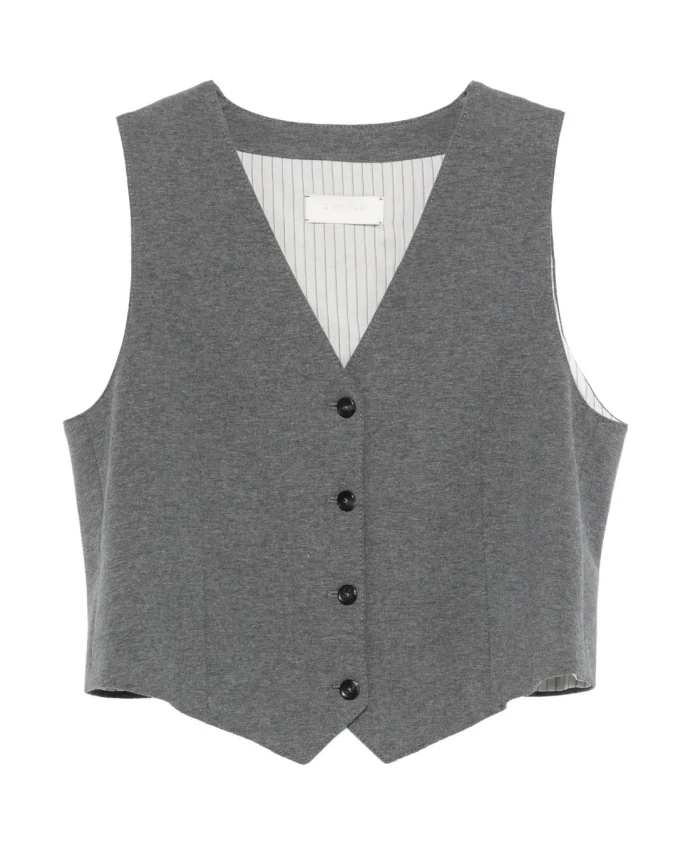 

Жилет с кашемировой отделкой Circolo 1901, серый