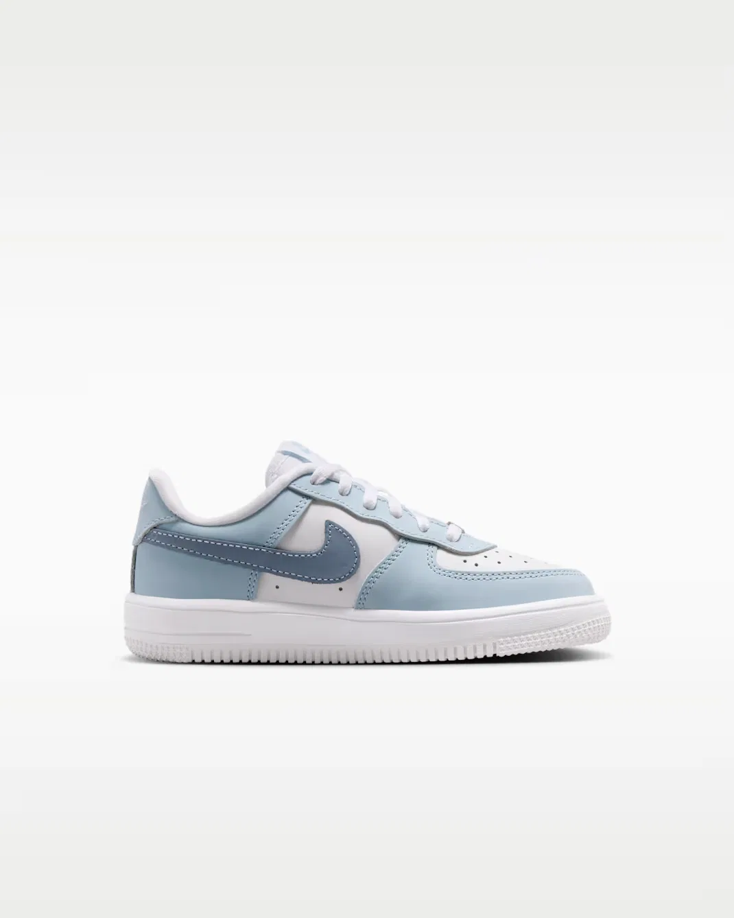 Детские кроссовки Nike Force 1 Low, Light Armory Blue/White/Metallic Silver/Ashen Slate — фото 3