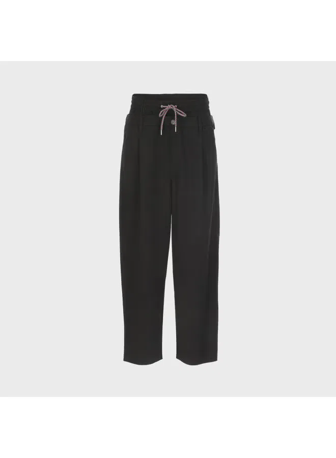 Брюки прямые свободные с пэчворком Zara, черный — фото 2