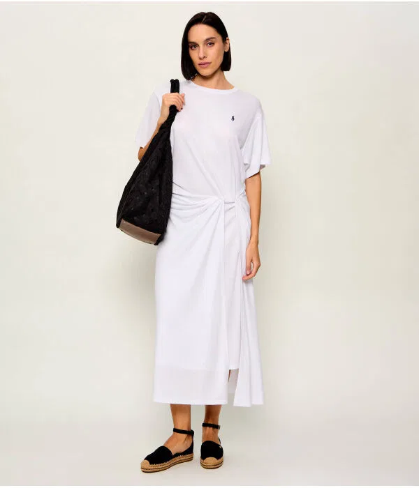 Женское платье-миди Relaxed Fit Polo Ralph Lauren, белый