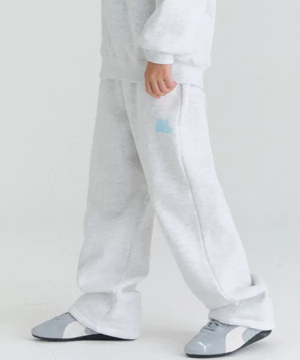 Тренировочные штаны с флисом, прямые, Ocelot Junior, светло-серый голубой
