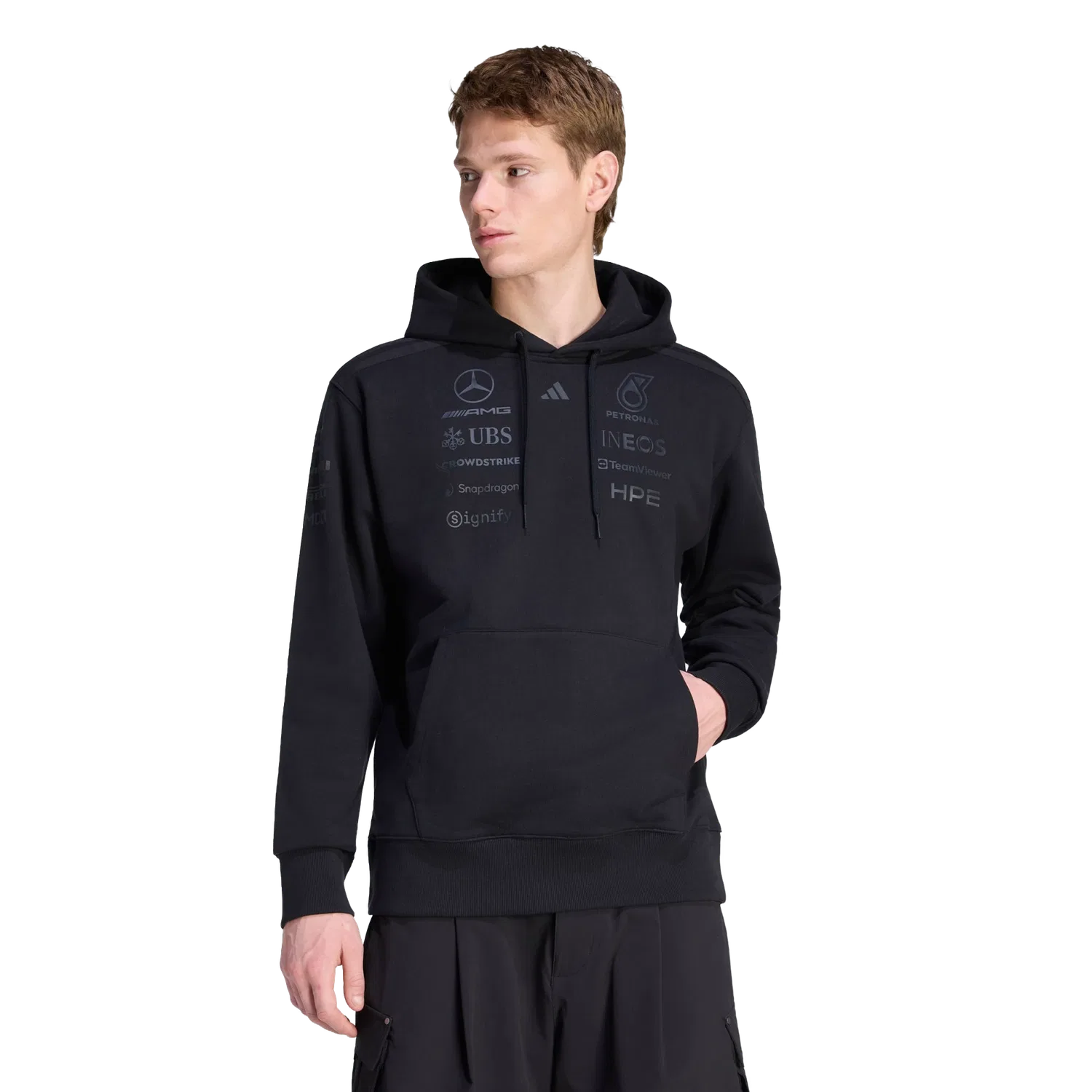 Мужское худи Night Driver Adidas, черный — фото 2