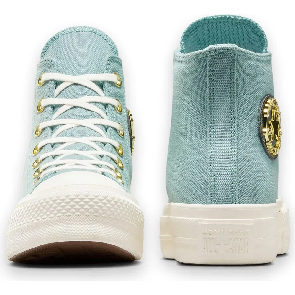 Детские кроссовки на платформе Chuck Taylor All Star Lift, Light Blue Converse — фото 4