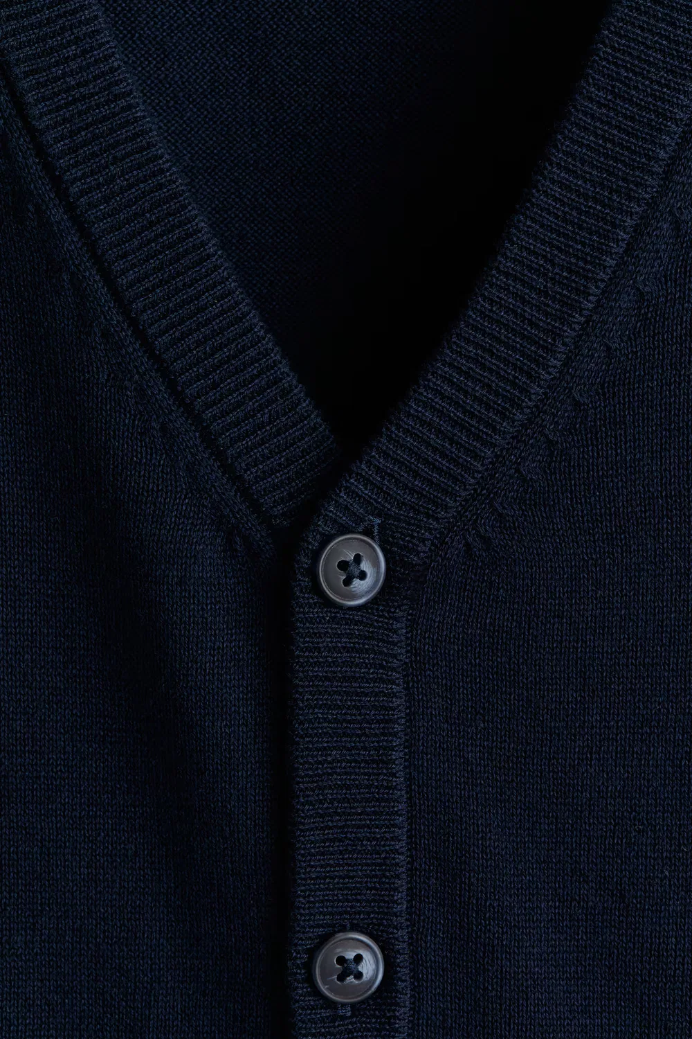 Кардиган из тонкой хлопковой вязки H&M, Marineblau — фото 2