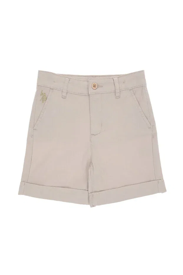 Детские шорты для девочек с карманами U.S. Polo Assn., Beige — фото 4