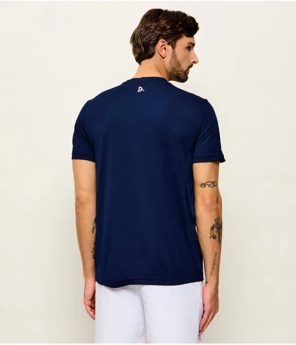 Футболка мужская Lacoste x Novak Djokovic Regular Fit, Blu Marino — фото 3