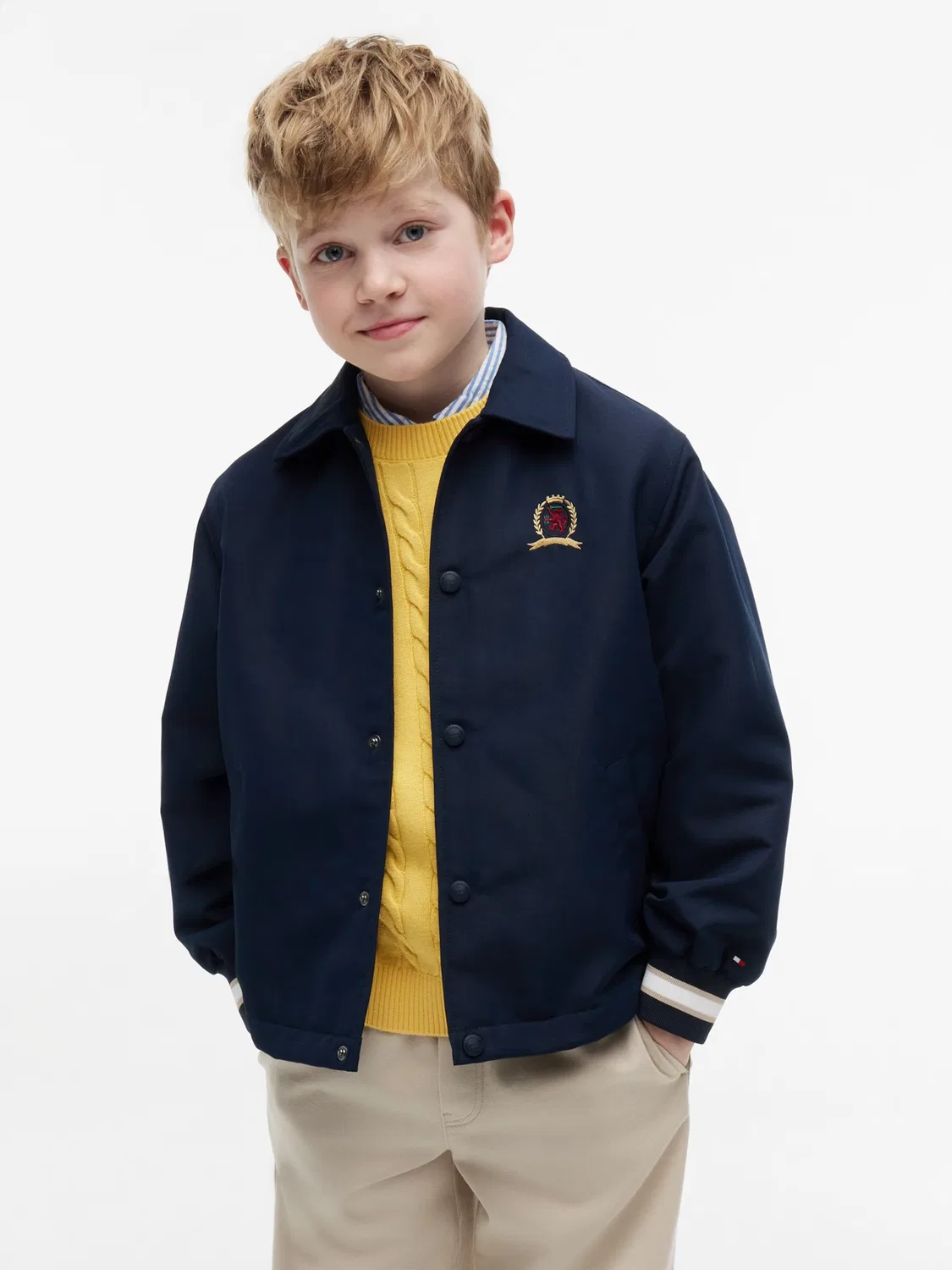 Куртка Tommy Hilfiger межсезонья, темно-синяя — фото 2