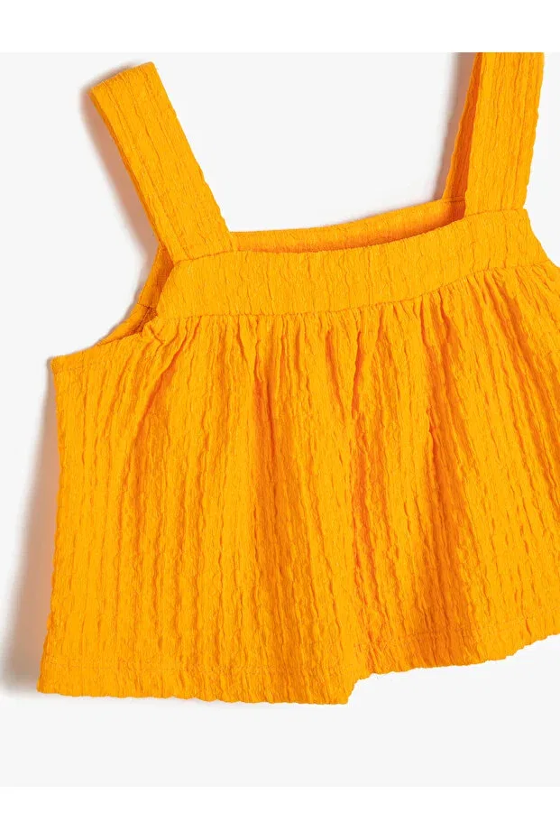 Детский топ для девочек с толстыми бретелями Koton, Orange — фото 3