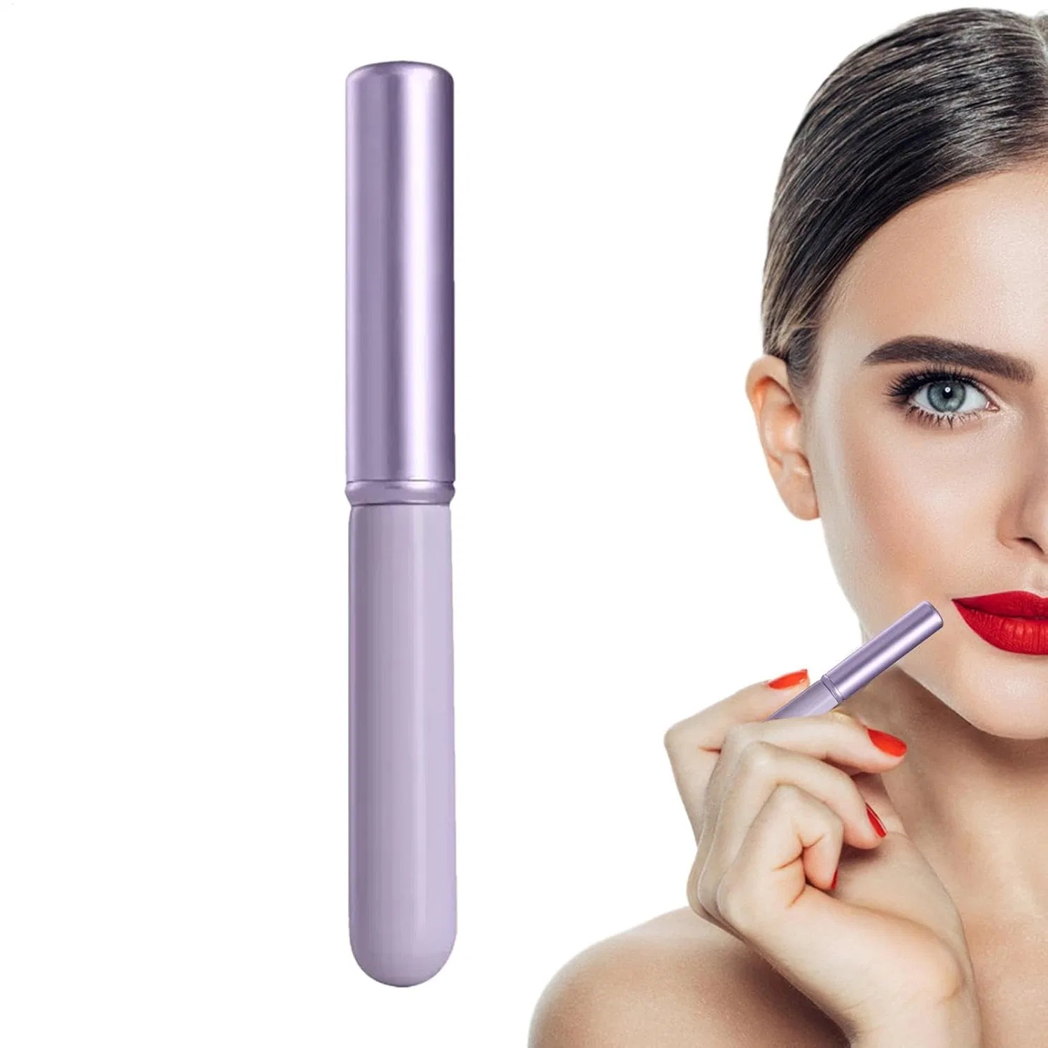 Кисть для губ, шерстяное волокно + деревянная ручка, 9 г, Purple Generic